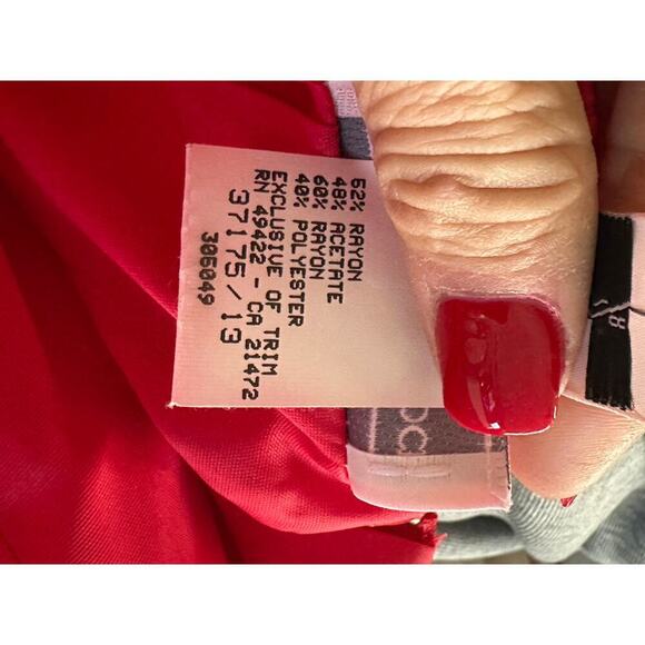 Vintage Jessica McClintock Gunne Sax red cocktail dress size 7 - Picture 8 of 10